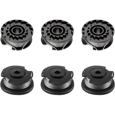 Sollbry Paquete de 6 bobinas de hilo para recortadora Bosch ART 23 SL/ART 26 SL, bobina de repuesto de nailon (F016800569+F016800385), diámetro: 1,65 mm, 4,9 m