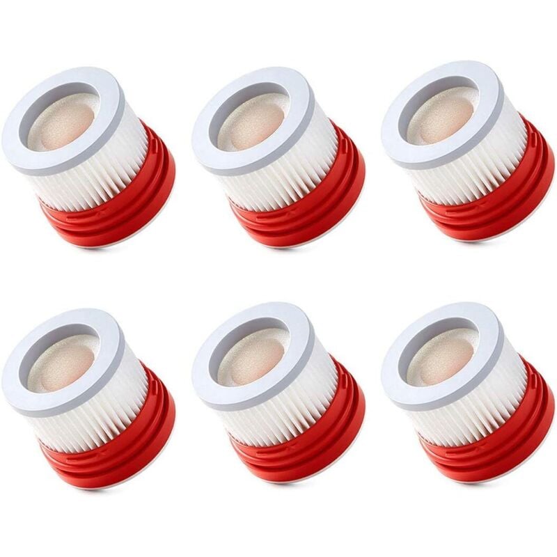 Sollbry - Paquete de 6 filtros hepa de repuesto para aspiradora de mano inalámbrica Xiaomi Dreame V8, V9, V9B, V9P, xr, V10 y V11.