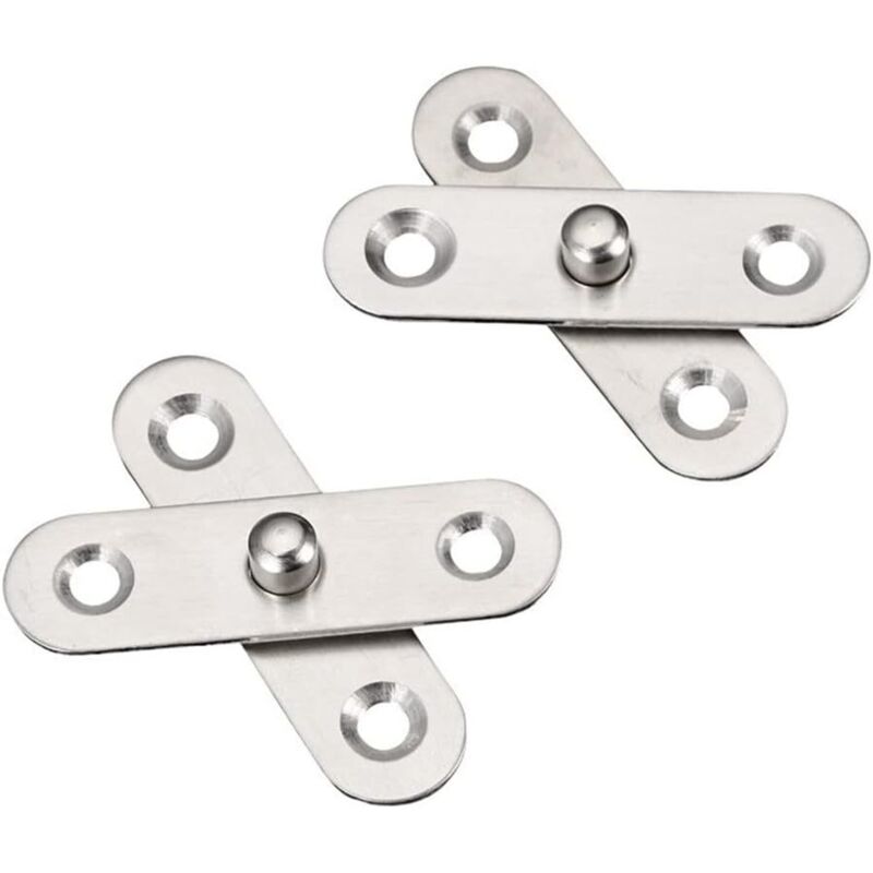 Sollbry - Paquete de 8 bisagras de puerta pivotantes de acero inoxidable de 360° de 57 mm x 16 mm
