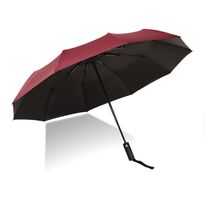 Parapluie de voyage automatique coupe-vent léger solide compact protection uv parapluies de pluie 8 nervures sac à dos pliable costume de parapluie