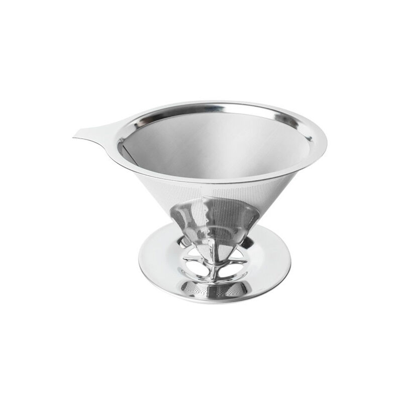 Passoires à mailles fines réutilisables pour tasse à café, thé, support en maille pour goutte à goutte, en acier inoxydable, support de tasse