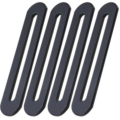 Sollbry Pattes de Fixations 155 x 19mm Patte de Fixation Noir en Acier Inoxydable Pattes D'assemblage pour Réparation Connexion Fixations Meubles 4PCS (4, 15519mm)