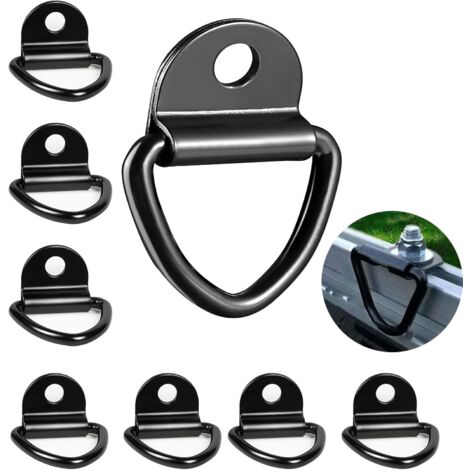 Sollbry Pcs Tie Down Rings, V-Ring Anchor Cleat for Trailer, Tie Down Cleat D Rings for Truck Boats Cars