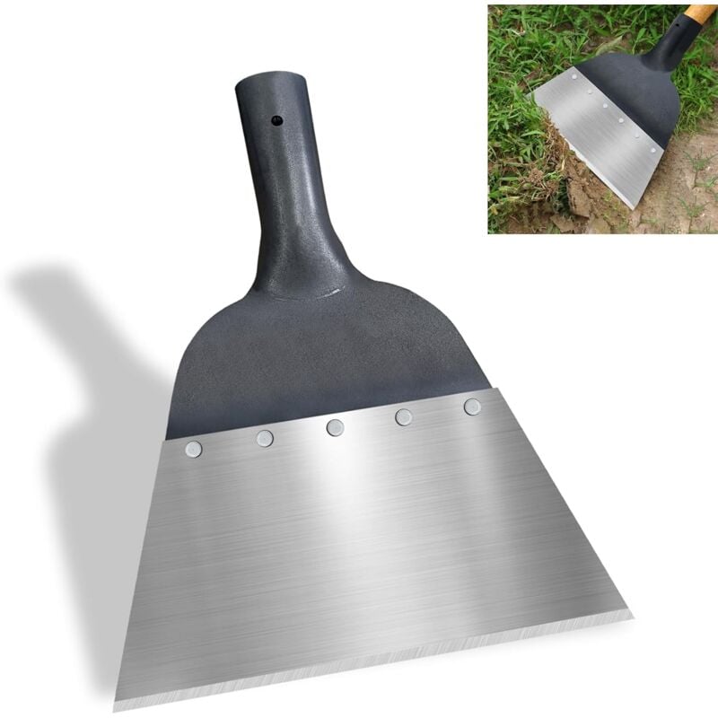 Sollbry - Pelle de jardin en acier - 21 cm - Multi-usage - Convient pour l'agriculture et les jardins, les mauvaises herbes, la neige, le dégivrage,