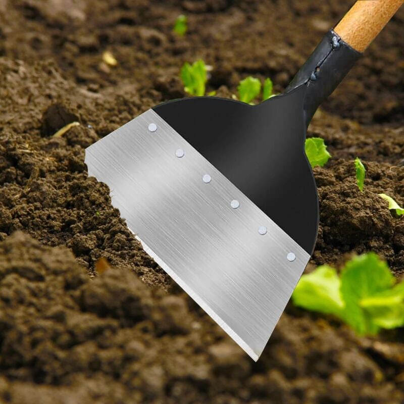 Pelle de Nettoyage de Jardin Multifonction en Acier Pelle Plate pour Plantation de Sol Désherbage Ferme Outil Pelleteuse Désherbage - Sollbry