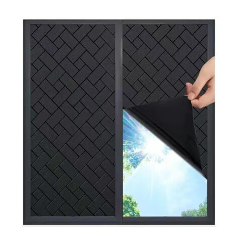 Sollbry Pellicola per vetri anti-sguardo, pellicola anti-UV, pellicola oscurante per vetri, pellicola elettrostatica per vetri (nero 45x200 cm)