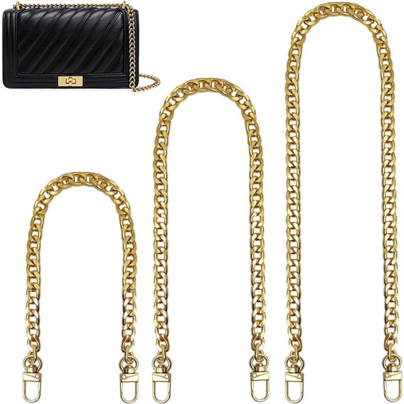 Image of Sollbry pezzi Catena per borsa Catena per borsa dorata Catena per borsa con fibbie Catena per borsa con fibbia a moschettone Catena in metallo per