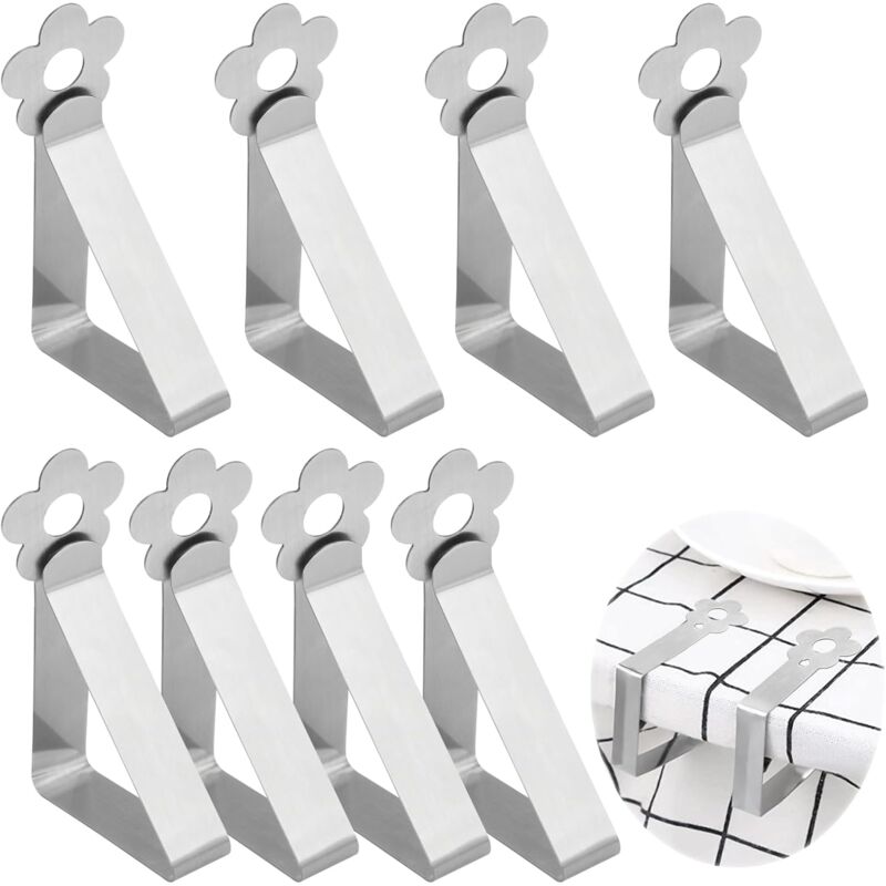 Image of Sollbry - pezzi clip per tovaglia da esterno, clip per tovaglia in acciaio inossidabile, clip per tovaglia, clip per tovaglia da esterno, clip per