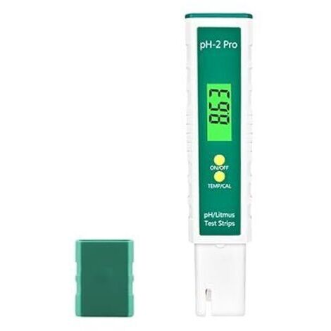 Sollbry PH Mètre Numérique PH/Litmus Bandelettes De Test/Temp Multifonctionnel Testeur, 0.01 Haute Précision Testeur De Qualité De L’eau avec Fonction ATC