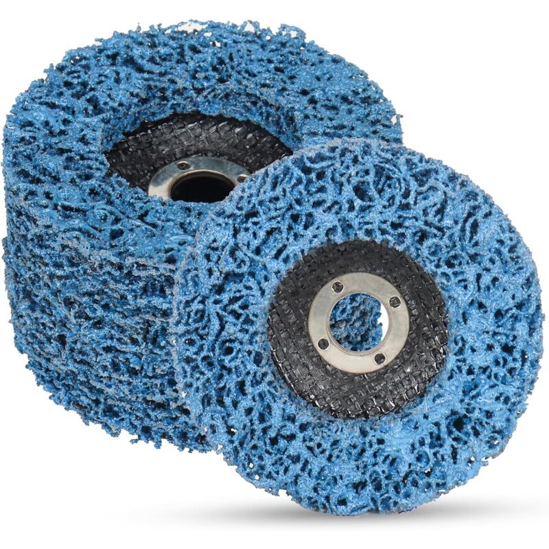 Pièce de rechange pour disque de meulage de meule de nettoyage 125x22mm pour outils de décapage de peinture et de rouille - (bleu, 5 pièces) - Sollbry