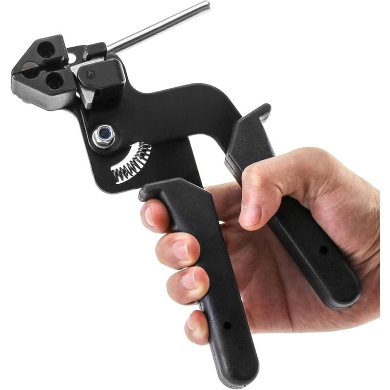 Sollbry - Pistolet à attache de câble, outil d'enveloppement de tendeur de fermeture éclair en acier inoxydable, outil d'attaches à fermeture éclair