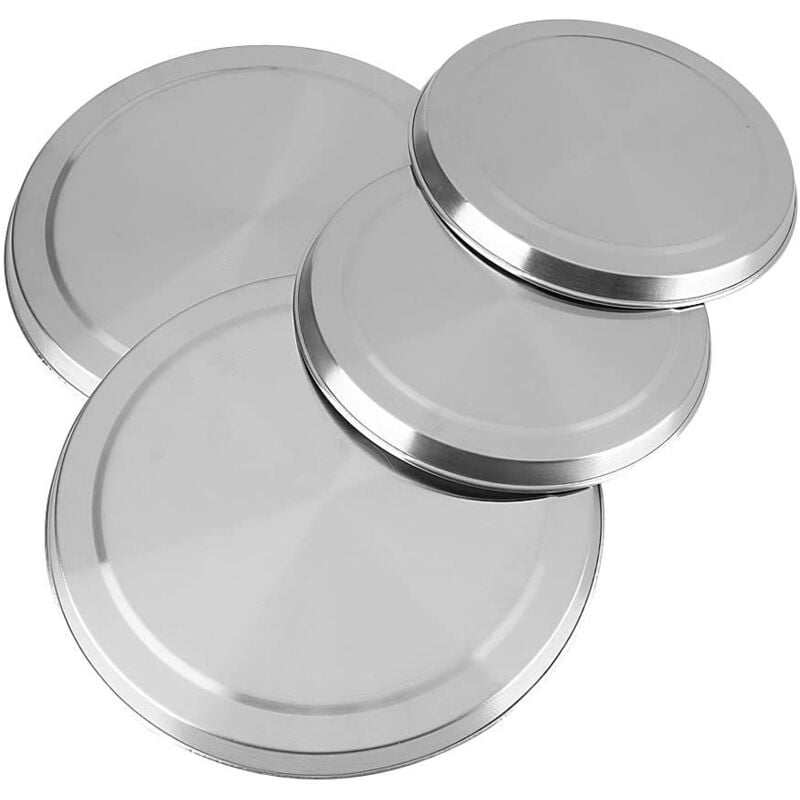 Plaque de protection en verre pour cuisinières électriques set de 4 set de 4 Argent mat - Sollbry