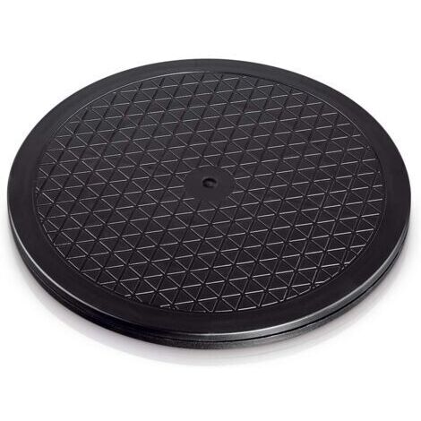 Sollbry Plateau universel Hama rond (25 cm, taille S, poids supporté 25 kg (idéal pour TV, enceintes, écrans, appareils de cuisine) Noir(25251.8cm)