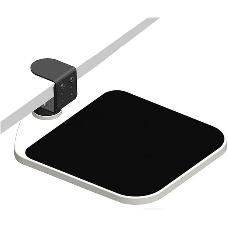 Sollbry - Plateforme de souris à pince - Tapis de souris ergonomique rotatif à 360 ° - Repose-poignet ergonomique réglable sous le bureau - Pour