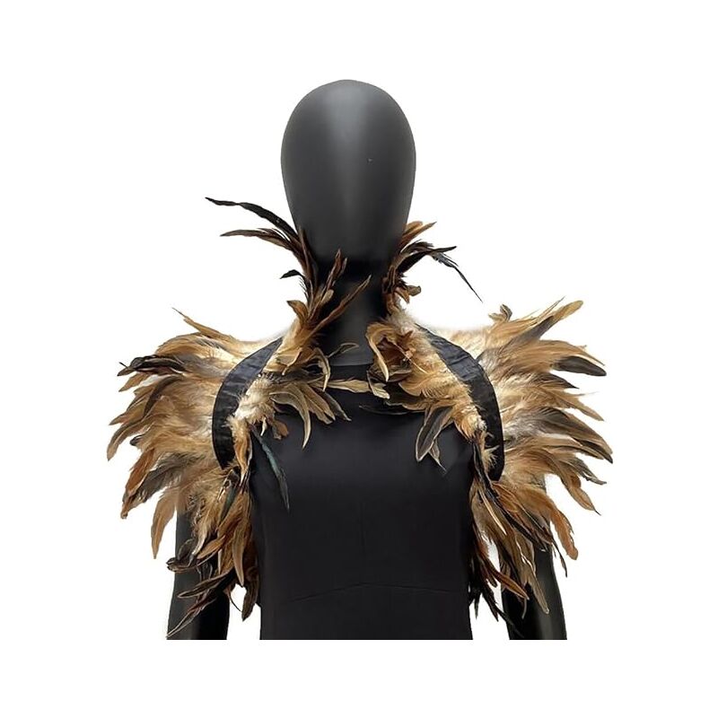Sollbry - Plume Haussement D'épaules, Plume Col Châle Écharpe Plume Col Châle Femmes Plumes Harnais en Pour Châle pour Party Favor Danse Dress Up