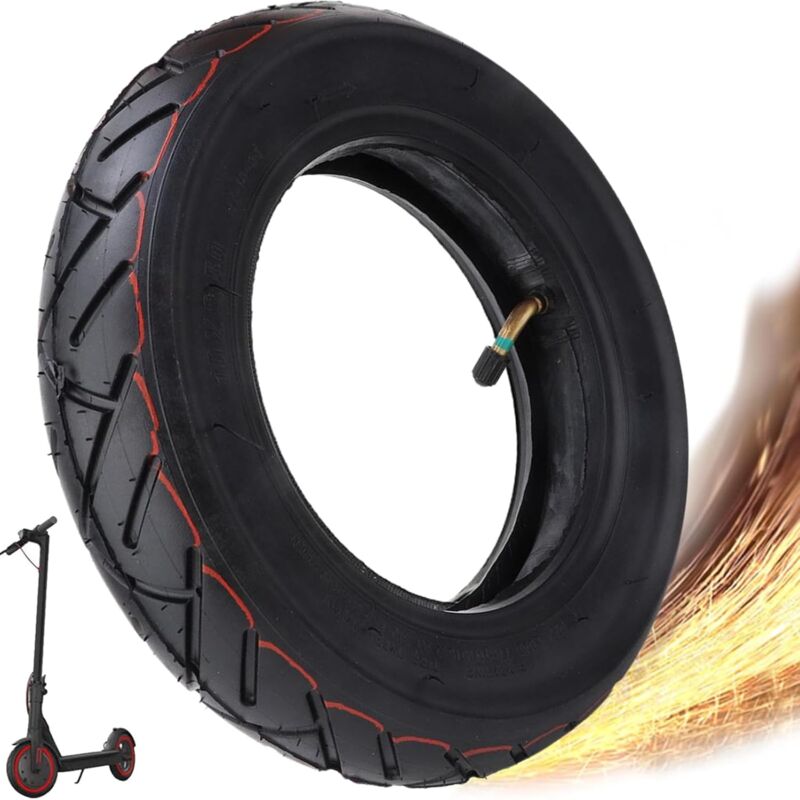 Sollbry - Pneu Trotinette Electrique, 10 Pouces Roues de Trottinette, Scooter Pneus et Chambre a Air Trotinette Electrique