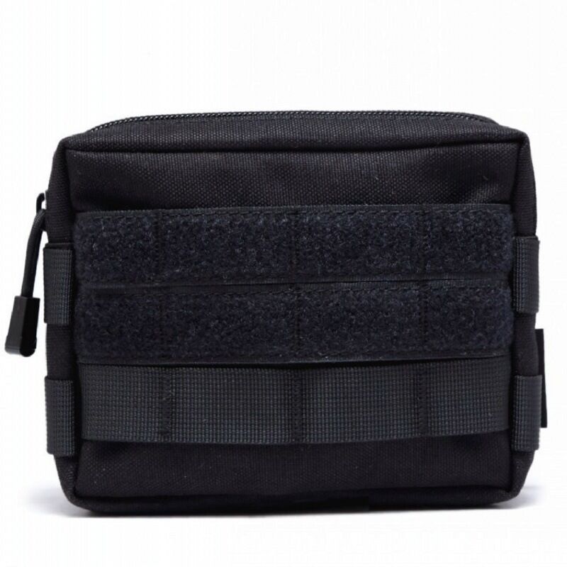 Poche Molle Tactique Pochette edc Sacoche Ceinture Militaire Multifonctionnel pour Randonnée Voyage Sport en Plein Air (Noir) - Sollbry