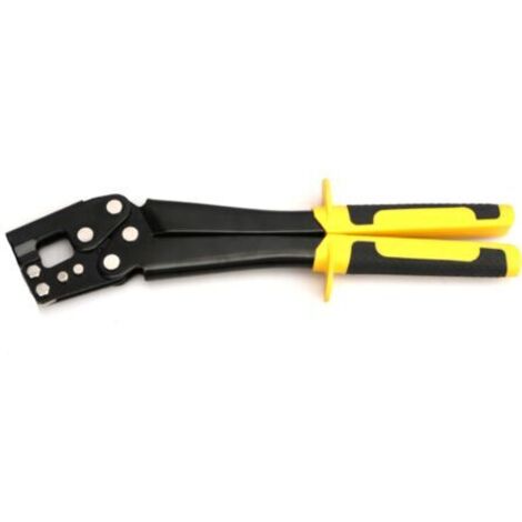 Sollbry Poignée Boulon Sertissage Cloisons sèches Pince : Pince à frapper fixe en acier léger Pince à poinçonner professionnelle Boulon de préhension Sertissage Support Pince composite Pince à trou