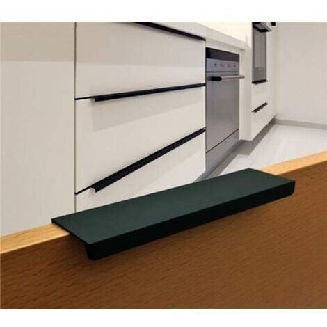Sollbry Poignée de barre de quincaillerie d'armoire, poignées d'armoire de cuisine en alliage d'aluminium nickel satiné brossé pour porte et tiroir de placard de salle de bain, paquet de 10 (noir) (lo