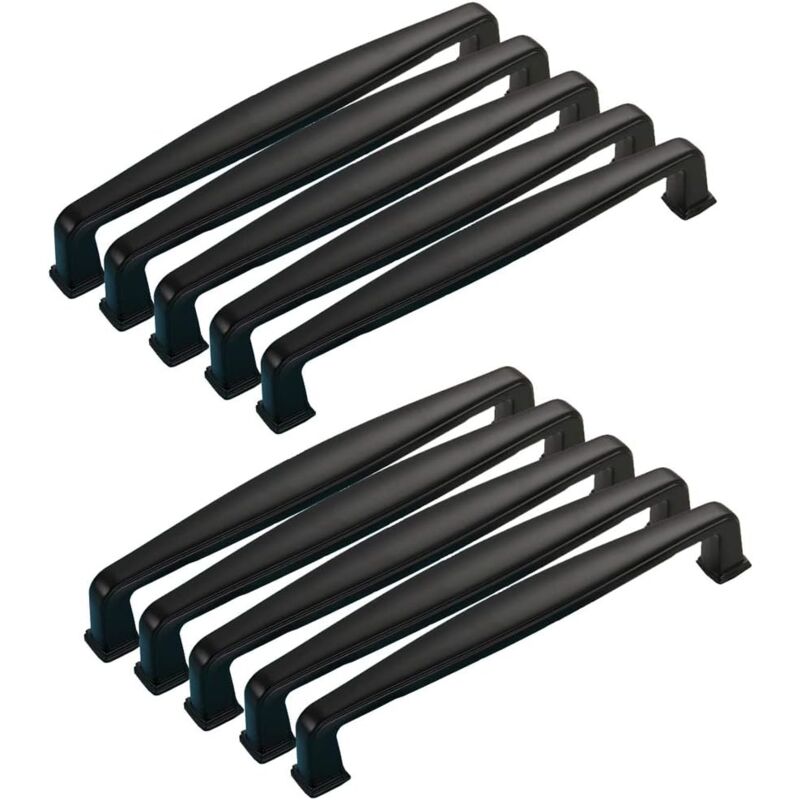 Sollbry - Poignée de meuble, Distance des trous 160mm, 10 pièces, bâton de porte d'armoire de cuisine, chambre à coucher