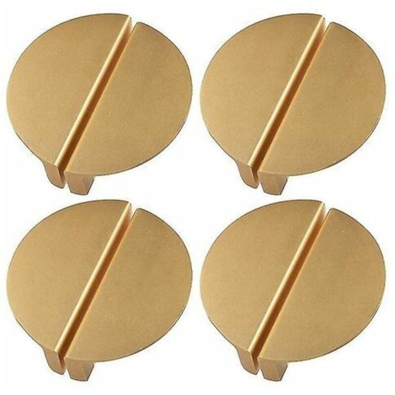 Sollbry Poignées de tiroir en or champagne, tractions de tiroir demi-lune de 2,5 pouces