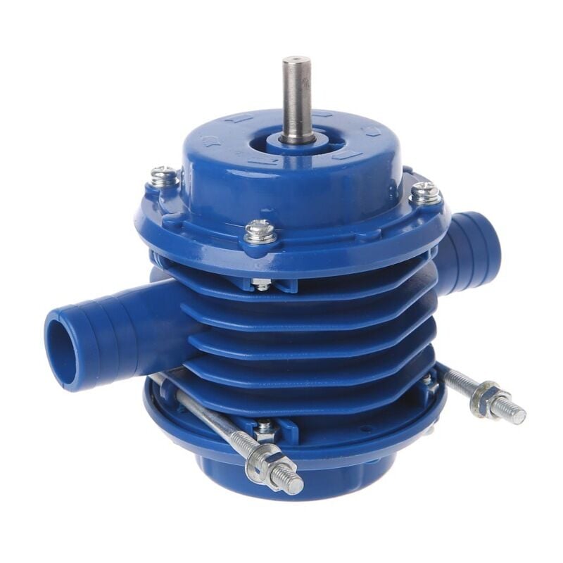 Pompe à eau pour perceuse - 2400 l/h - 2000-3000 tr/min - Utilisation de l'huile et de l'eau - Bleu - Sollbry