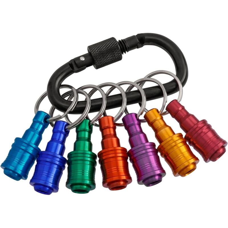 Sollbry - Portapuntas de destornillador hexagonal de 7 piezas, barra de extensión portátil para taladro y destornillador, adaptador de tornillo de