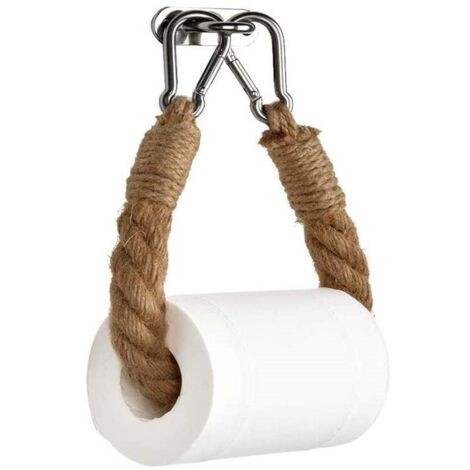 Sollbry Portarrollos de cuerda, toallero de cuerda de cáñamo para baño y cocina, portarrollos de papel higiénico, portarrollos de papel higiénico