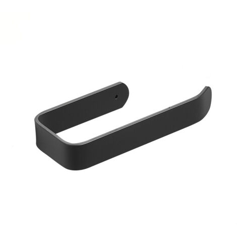Sollbry Portarrollos de papel higiénico, resistente al agua y al óxido, para baño y cocina, color negro, 16,5 cm
