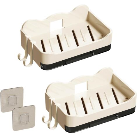 Sollbry Portasapone da 2 pezzi, portasapone da doccia, portasapone a parete, per bagno e cucina