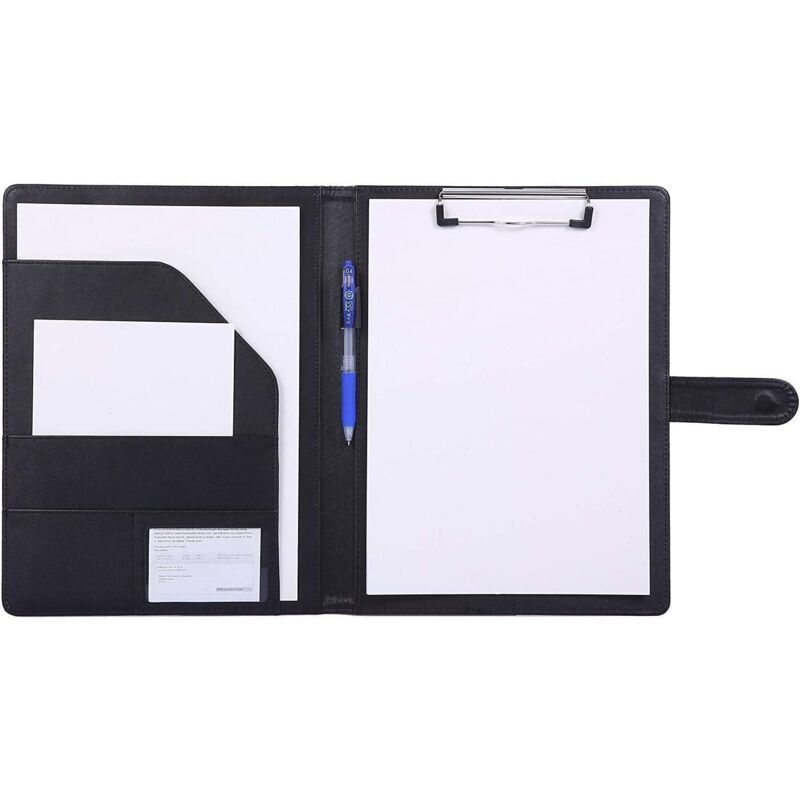 Porte-bloc-notes, porte-bloc-notes, porte-bloc-notes de rangement en similicuir avec housse pour bloc-notes légal, format lettre A4, bloc-notes pour