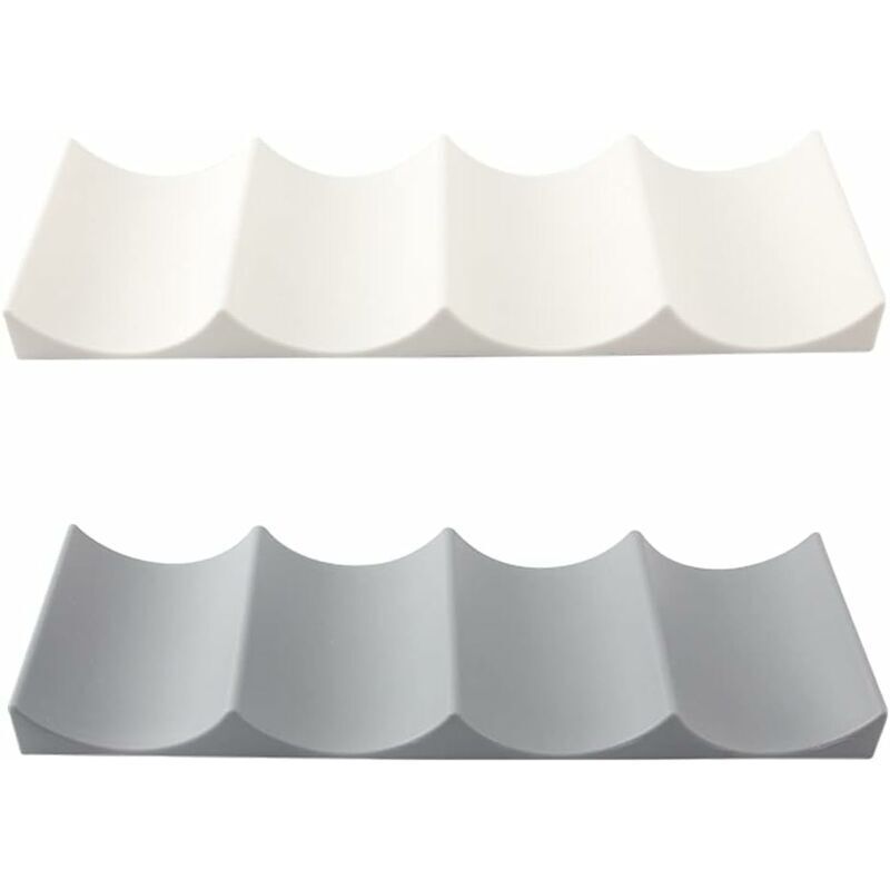 Sollbry - Porte-bouteille pour réfrigérateur, 2 pièces, tapis de rangement pour bouteilles, casier à vin en plastique empilable, étagère à vin,