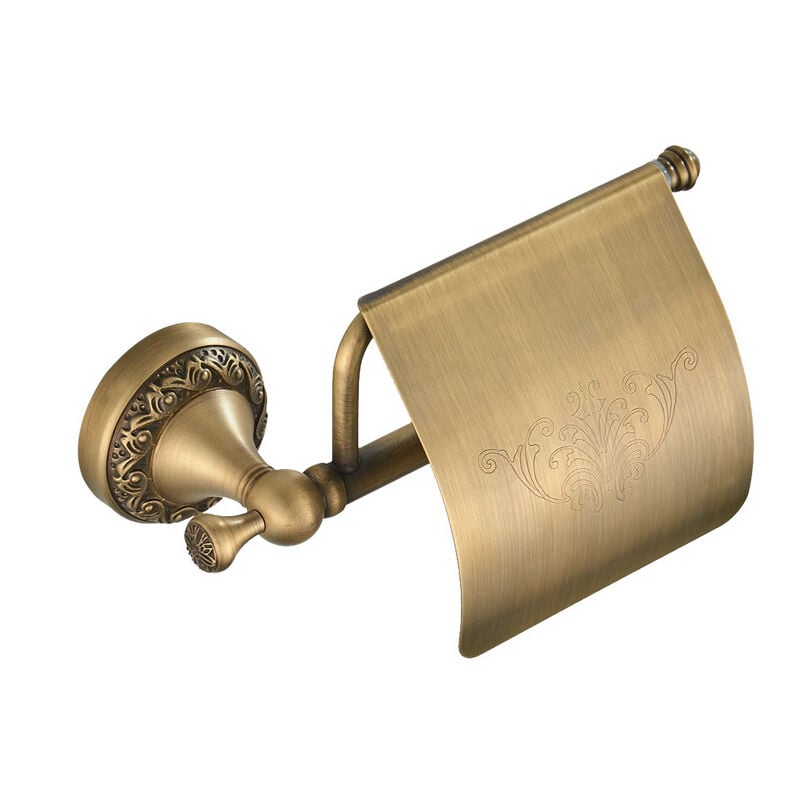 Porte Papier Toilette antique,Papier Toilette Mural Retro,Porte-papier hygiénique en laiton pour la salle de bains et la cuisine - Sollbry