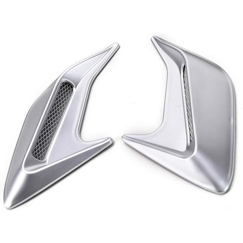 Image of Sollbry - Presa d'aria decorativa per auto, 2 pezzi, adesivo per griglia auto, presa d'aria universale per cofano di sfiato, accessorio modificato,