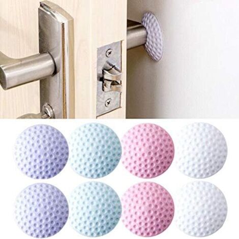 Sollbry Protector de pared autoadhesivo para pomo de puerta, topes de goma para manija, 8 unidades