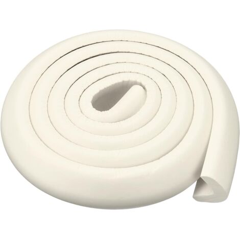 Sollbry Protectores de esquinas, protectores de esquinas de espuma en forma de L para muebles, mesas y esquinas, color blanco