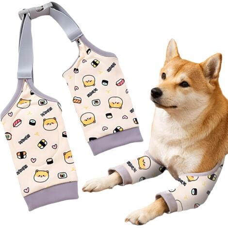 Sollbry Protezione per zampe di cane, fasciatura per gomito per cani di taglia media e grande, previene il leccamento delle ferite, aiuta in caso di artrite