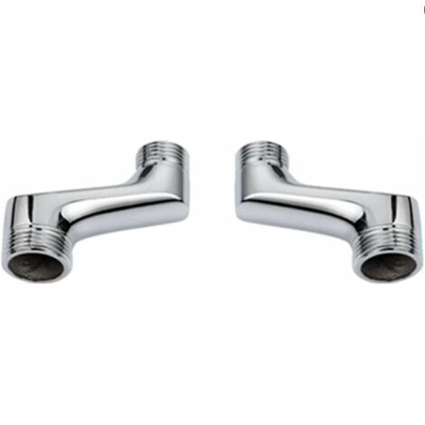 Sollbry Raccord Contre Coudé Douche,Raccord Laiton Coudé RéDucteur,Bras Pivotant RéGlable,Raccord Mural Contre Coudé,Raccord Excentré 1/2 3/4,Chrome