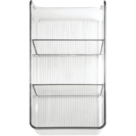 Sollbry rangement de cuisine – boite de rangement pour soupes en sachet, épices, etc. – porte-épices en plastique avec 3 compartiments pour l'armoire et le plan de travail – transparent