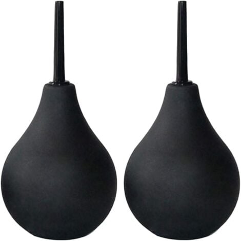 Sollbry Rectal Enema Bulbs for Men - Anal Douche for Women, BPA & Phthalate Free Reusable Vaginal or Anal Enema Cleaner with Soft Smooth Nozzle, 220ml, Black