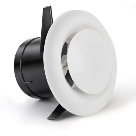 Sollbry Rejilla de ventilación ajustable de 75 mm (2,95") para techo, redonda, para extractor y ventilador de tubo.