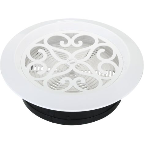 Sollbry Rejilla de ventilación redonda de 75 mm, difusor de techo ABS ajustable con rejilla de ventilación y mampara para baño, cocina y sala de estar, color blanco