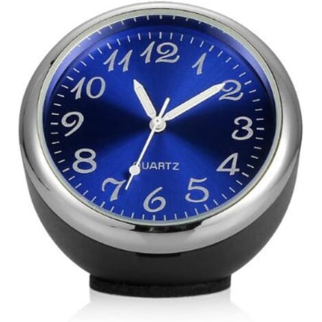 Sollbry Reloj para salpicadero de coche, mini reloj para coche, pequeño reloj para salpicadero de coche, clásico reloj analógico redondo, decoración para coche.