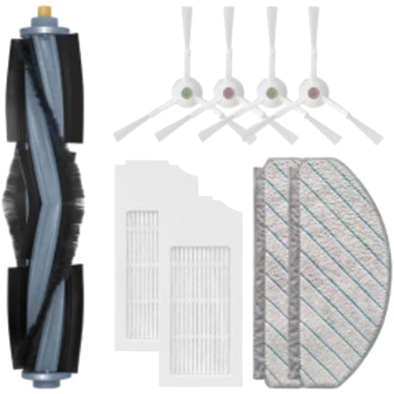 Sollbry - Remplacement pour ecovacs deebot T10 Plus Robot Aspirateur PièCes de Rechange Accessoires Brosse Principale Brosse LatéRale Filtre Hepa