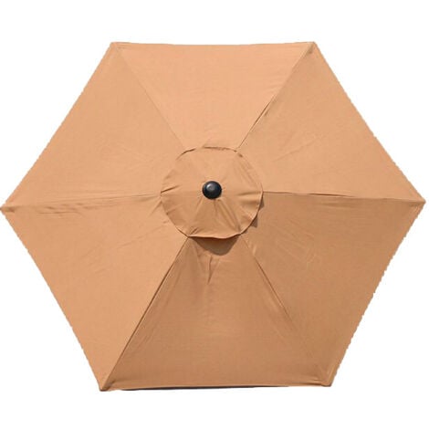 Sollbry Replacement Canopy for 6 Ribs Patio Umbrella, 6 Ribs Outdoor Parasol Canopy, Replacement Cover for Garden, Yard, Beach Umbrella