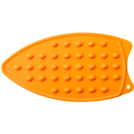 Sollbry Reposaplanchas de silicona, tapete de planchado multifunción resistente al calor para tabla de planchar, tapete compacto, color naranja