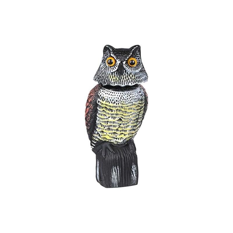 Sollbry - Répulsif à pigeons – Effaroucheur d'oiseaux en forme de hibou, répulsif à oiseaux épouvantail – repousse les pigeons, les corbeaux et plus
