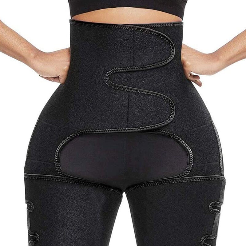 Sollbry - reshe Entraîneur 3 en 1 taille haute pour bras et cuisses pour femme, coupe-taille avec bande anti-transpiration, l/xl