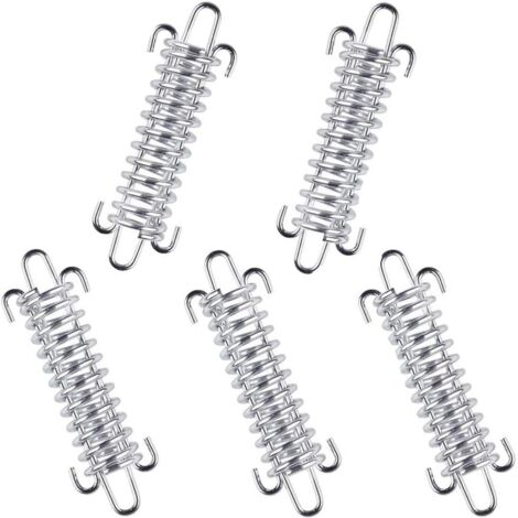 Sollbry Resorte de acero para toldo, hebillas de resorte, tensor de cuerda para toldo, apto para playa, escalada, camping, accesorios de fijación, 5 unidades