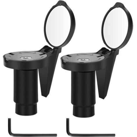 Sollbry Retroviseur Velo Miroirs De Vélo HD Rétroviseur de Vélo 360 degrés réglable guidon de vélo Pliable guidon de vélo Miroir en verre Safe Bike Mirror pour Le vélo de Route de Montagne Bicyclette 
